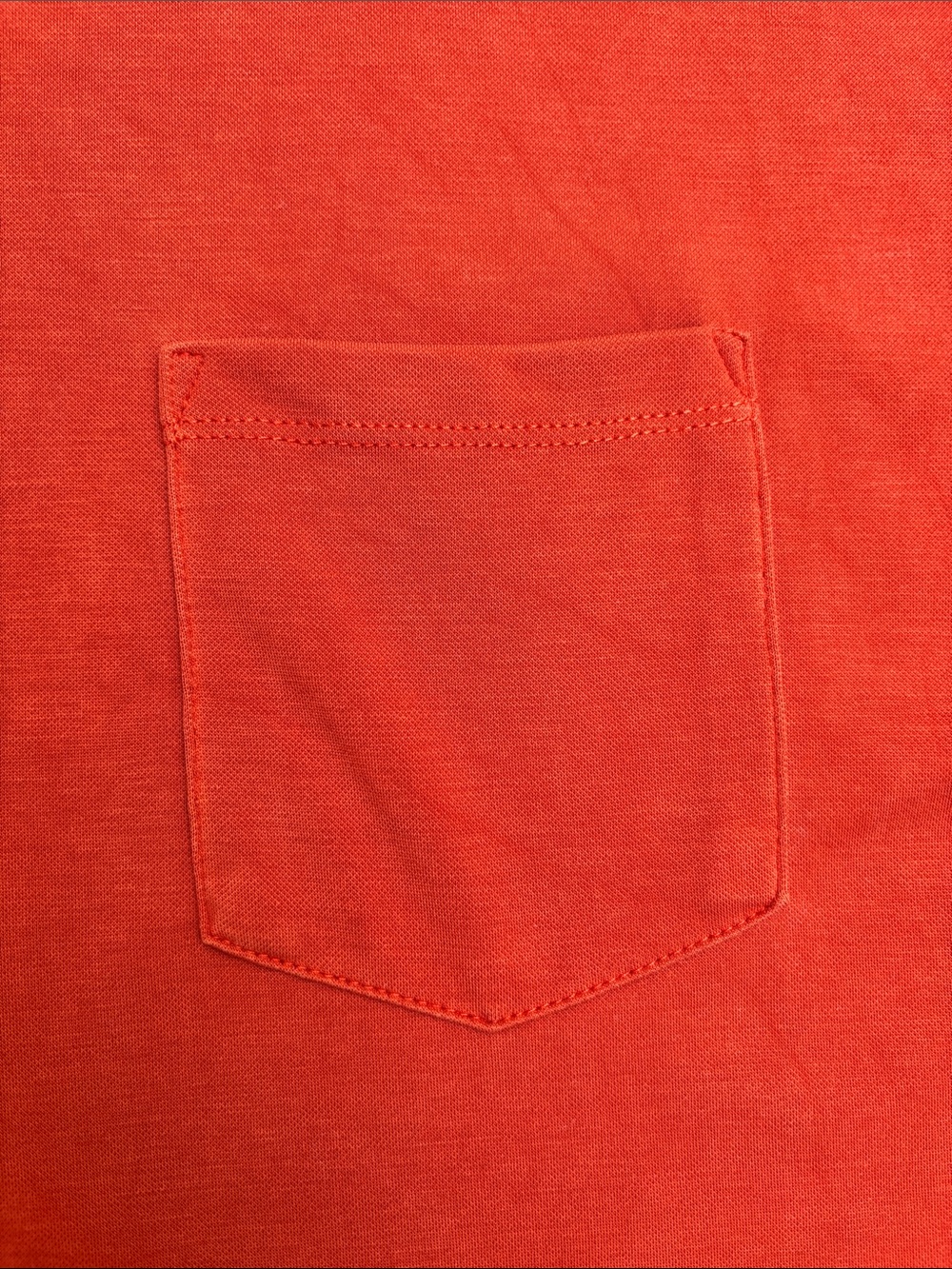 CABLE & GAUGE  | Rust Orange Modal Knit Minimalist Casual Pocket Tee | Size M - Picture 4 of 6